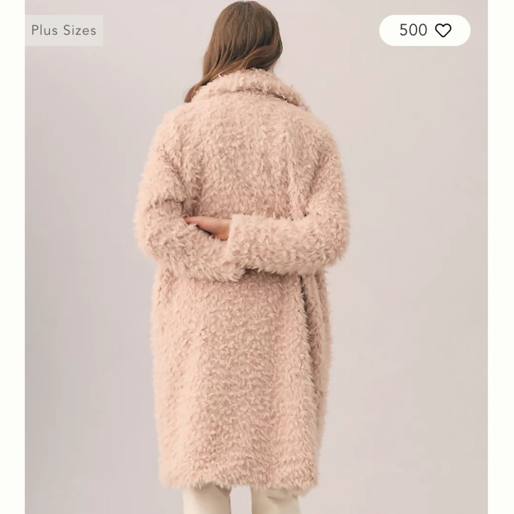 Anthropologie Pink Faux Fur Jacket - Picture 3 of 11